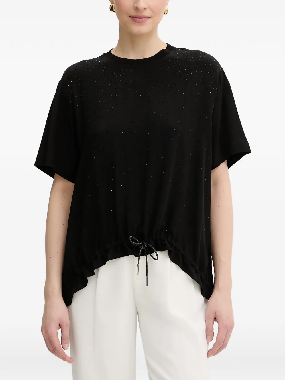 Silvian Heach Tibbig crystal-embellished top