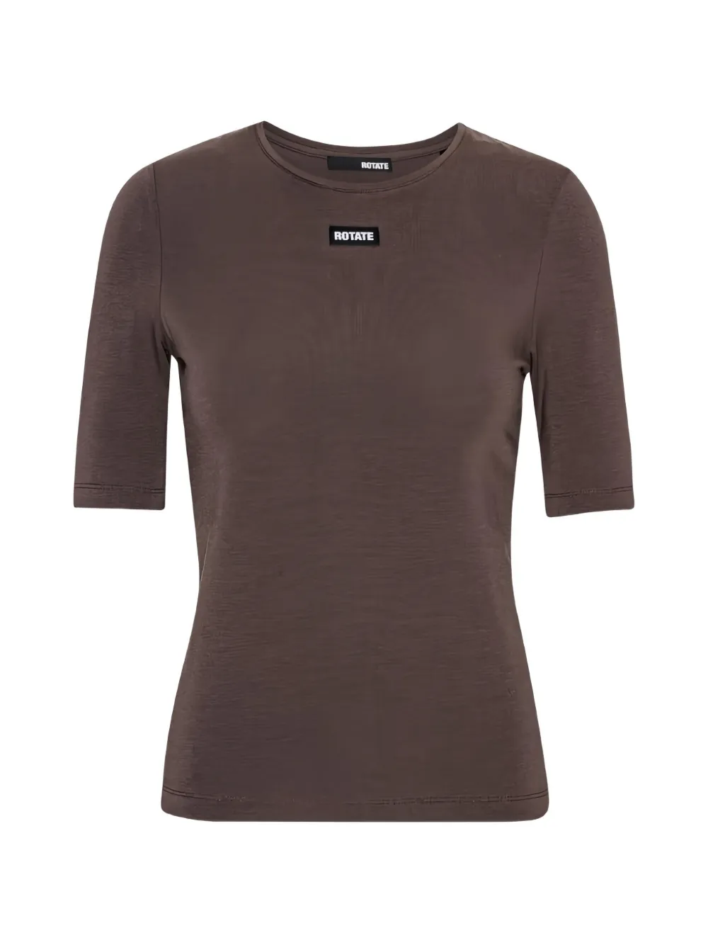 ROTATE BIRGER CHRISTENSEN T-shirt met logopatch Bruin