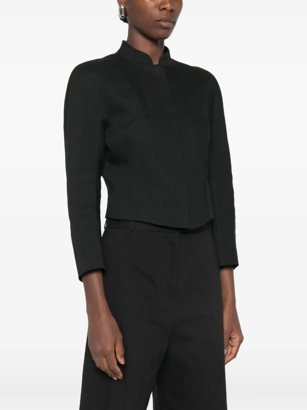  The Row Bastien Cropped Jacket - Negro 