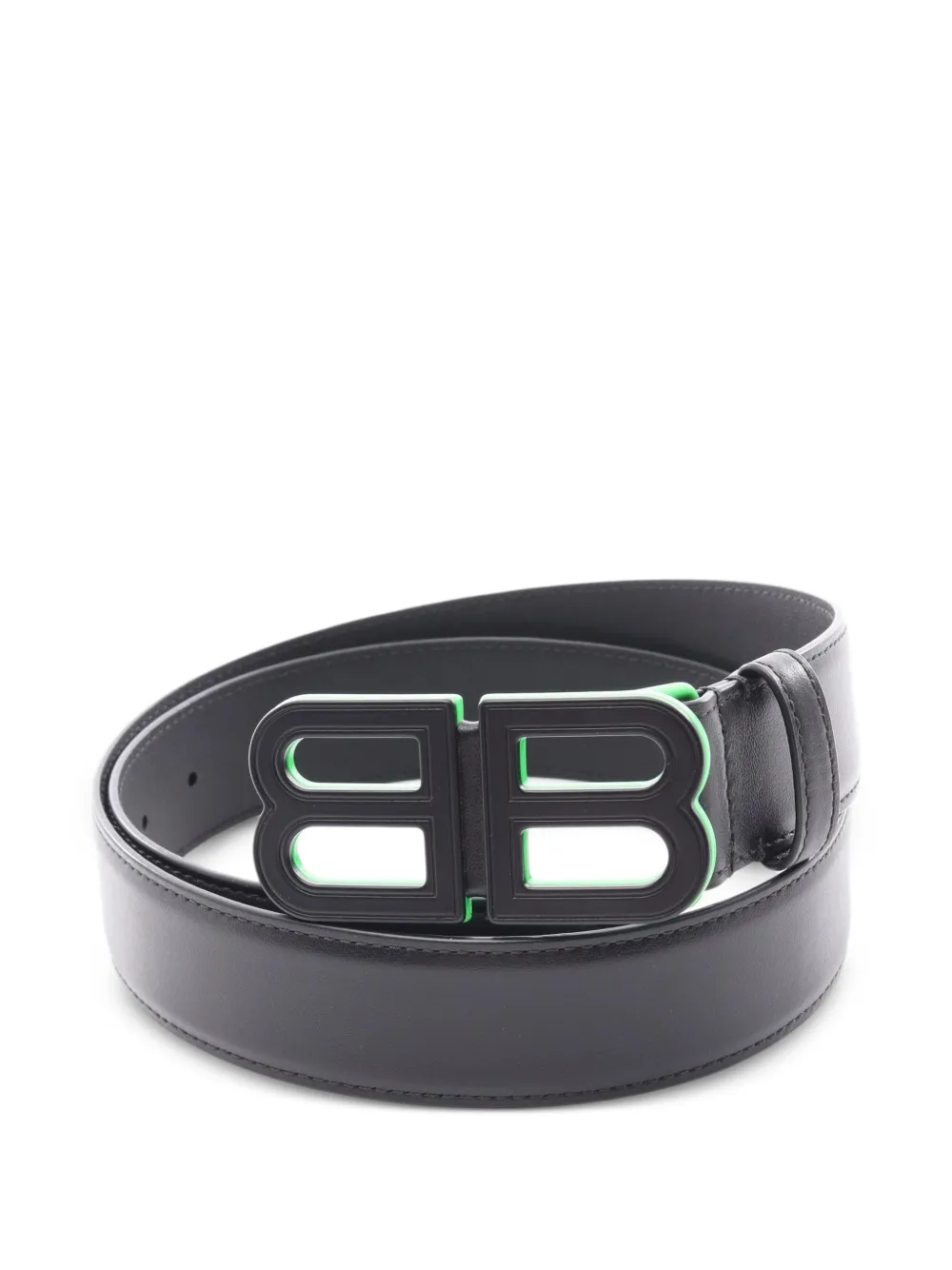 Balenciaga Pre-Owned 2010s BB logo buckle belt - Nero