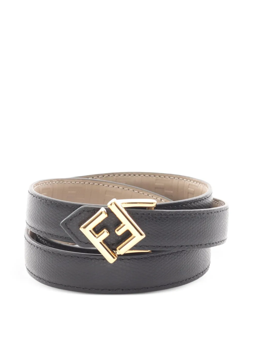 Fendi Pre-Owned 2020s FF Diamond reversible belt - Nero