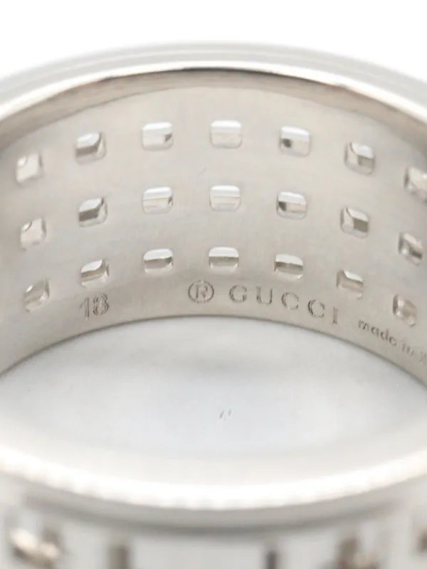 Gucci Pre-Owned カットアウト リング | シルバートーン | FARFETCH JP