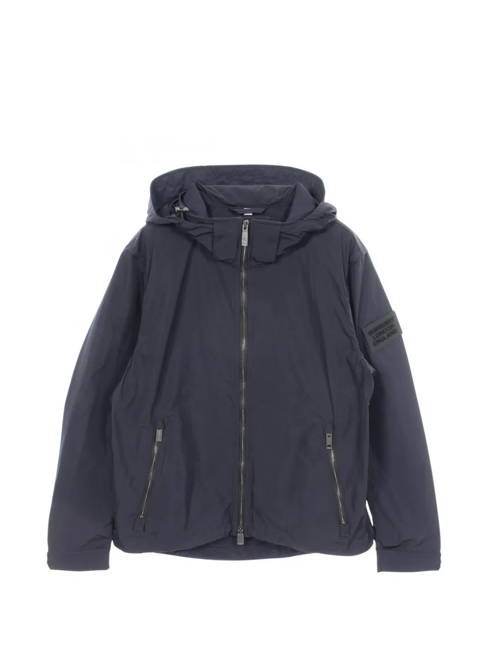 Burberry Pre-Owned 2020s hooded zip-up jacket - Blau