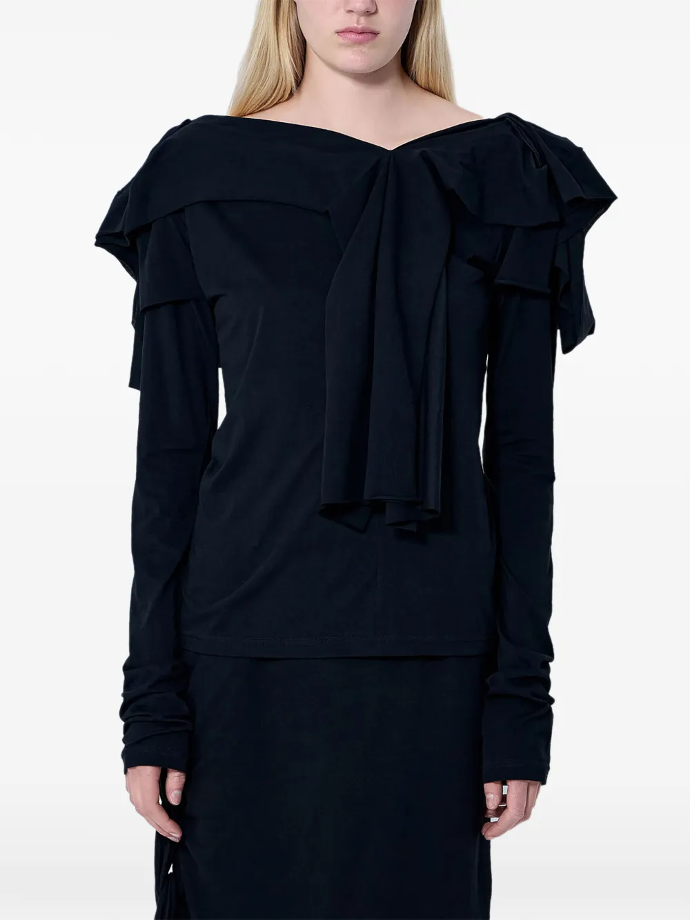 Yohji Yamamoto long-sleeve blouse - Black