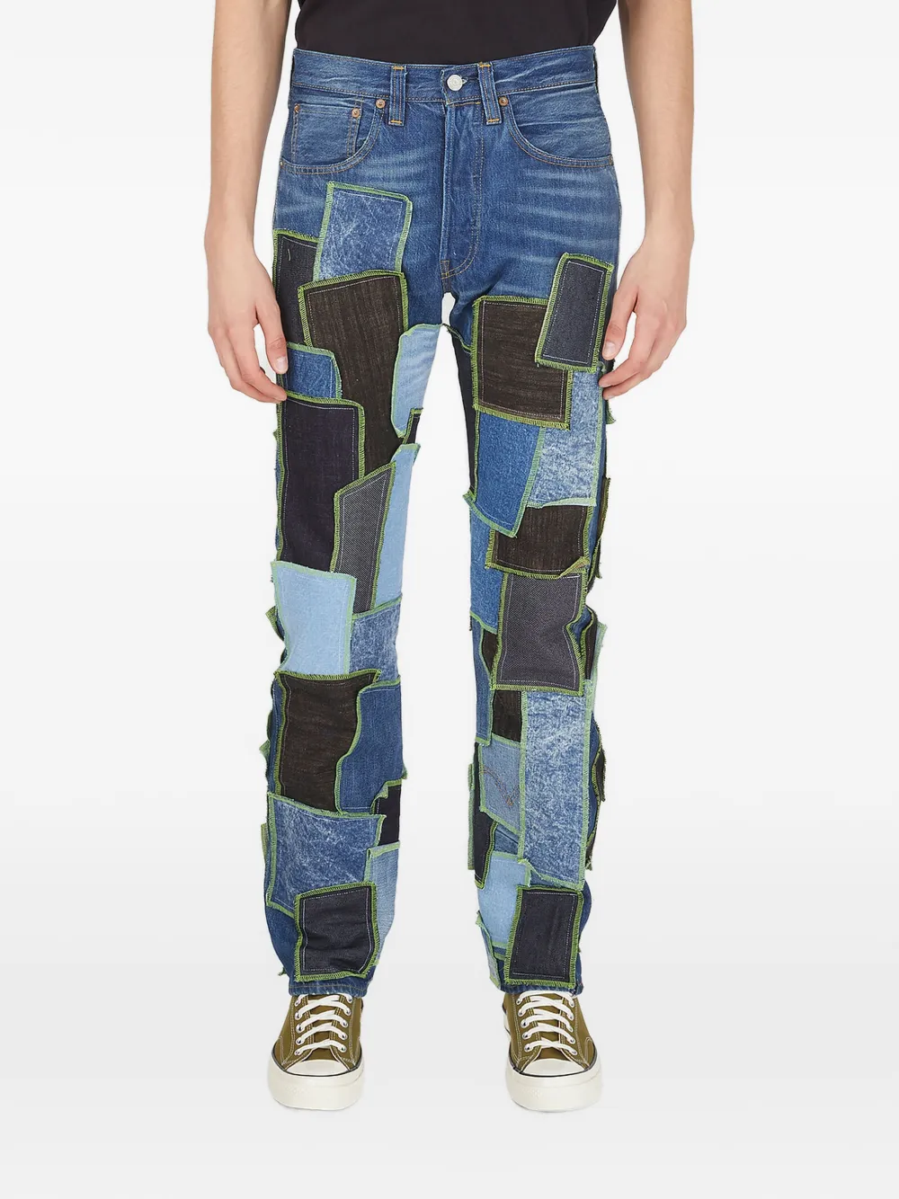 DRx FARMAxY FOR LN-CC x LEVI'S patchwork jeans - Blu
