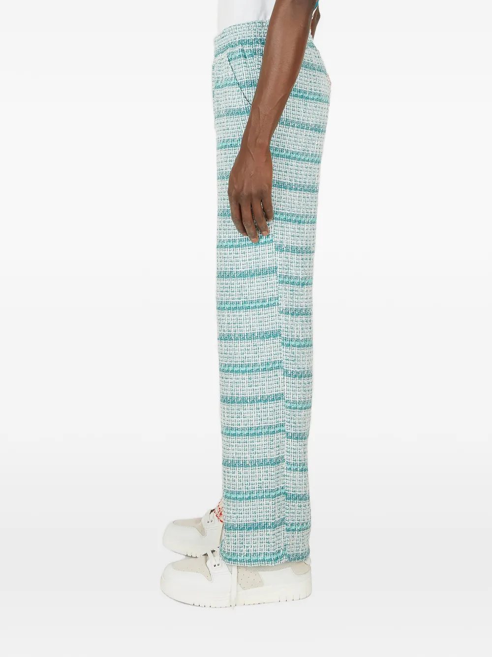 (di)vision Geruite broek met contrasterend vlak Beige