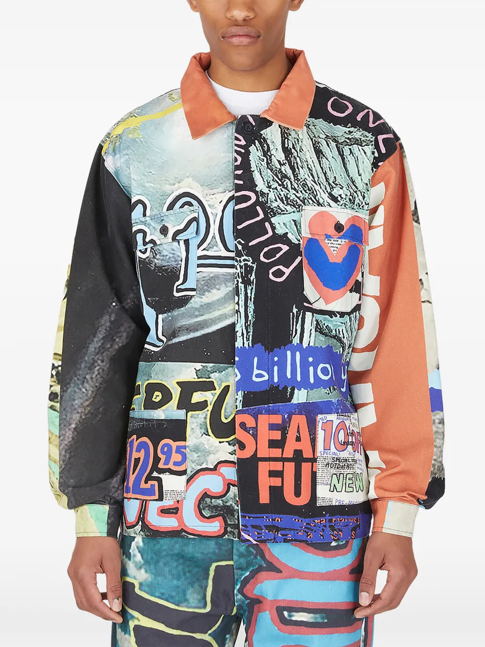 DRx x STEFAN MEIER x LN-CC graphic-print cotton jacket - Nero