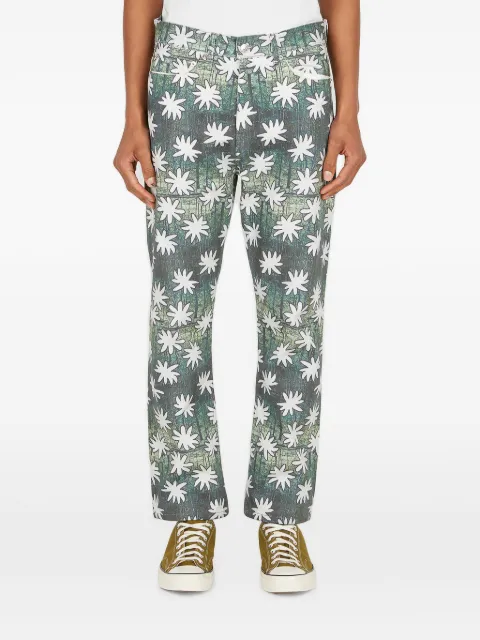 DRx x STEFAN MEIER x LN-CC flower graphic-print jeans