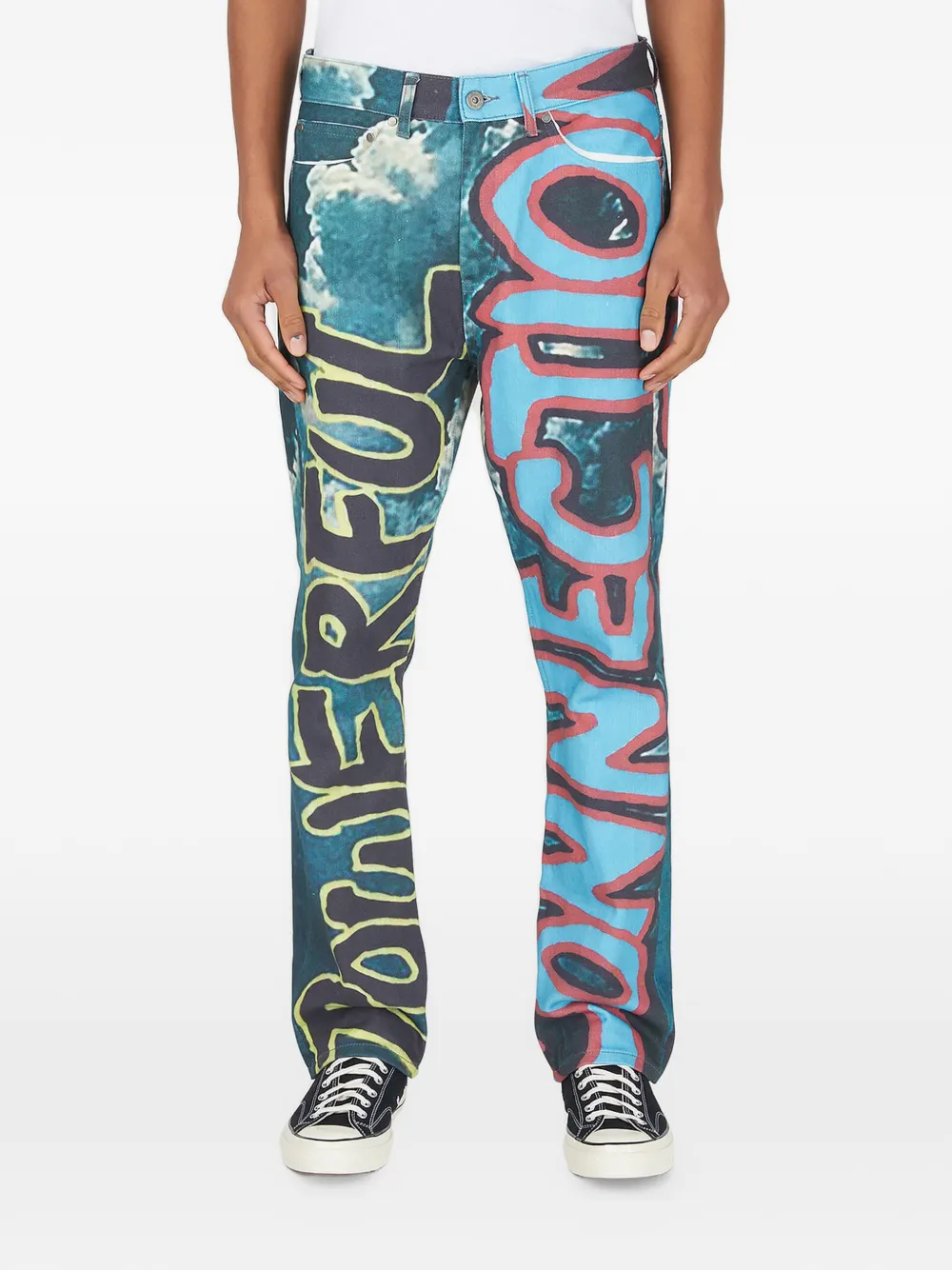 DRx x STEFAN MEIER x LN-CC graphic-print jeans - Blu