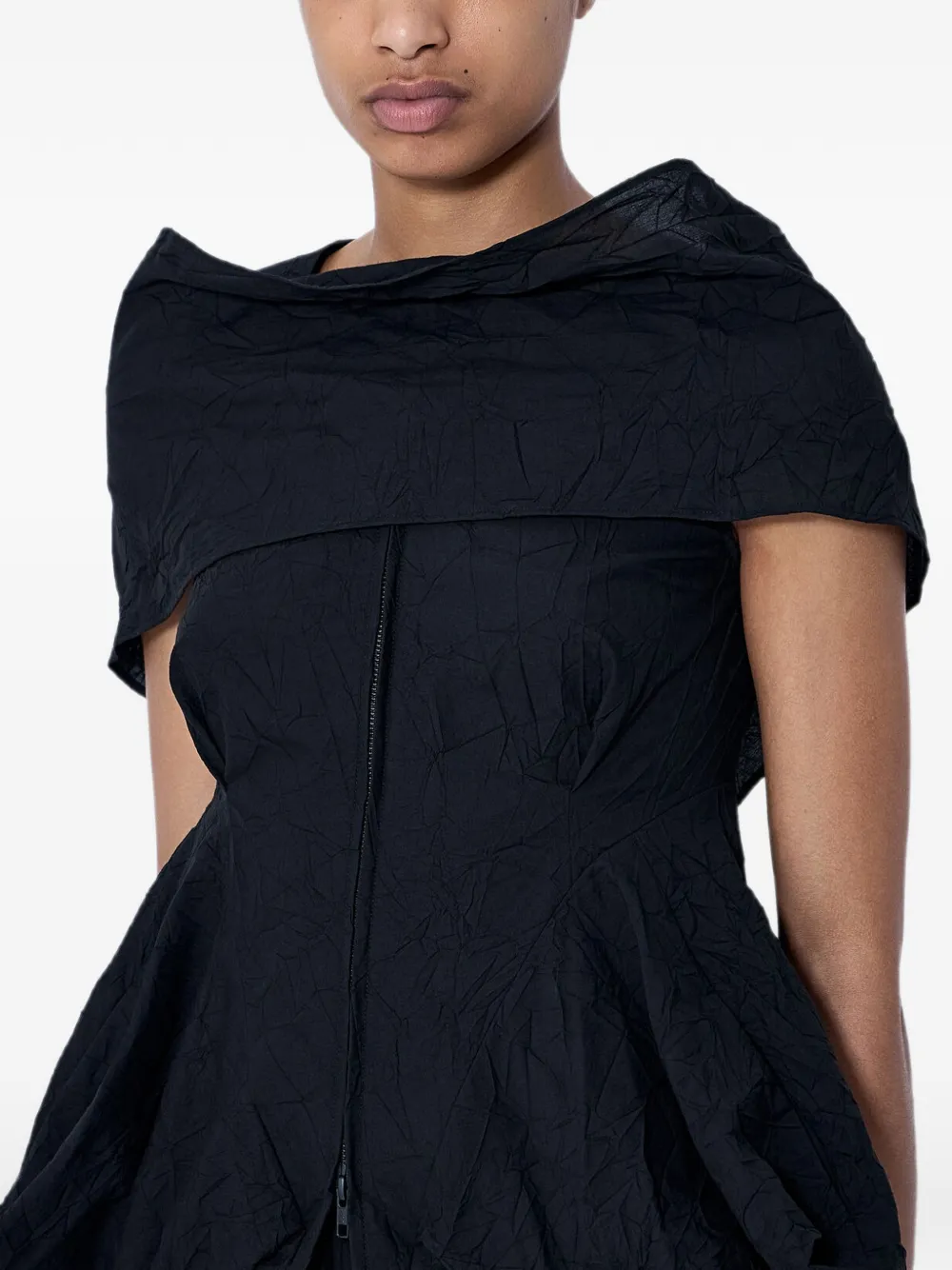 Limi Feu Gedrapeerde blouse met ritssluiting Zwart