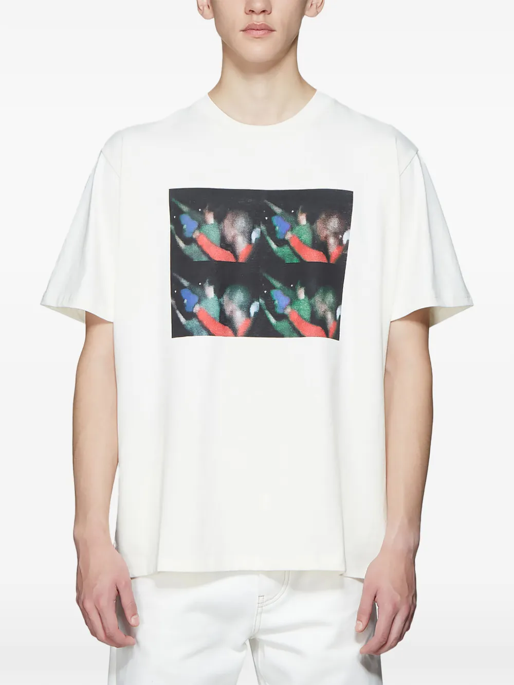 HPNX x LN-CC photographic-print T-shirt - Toni neutri