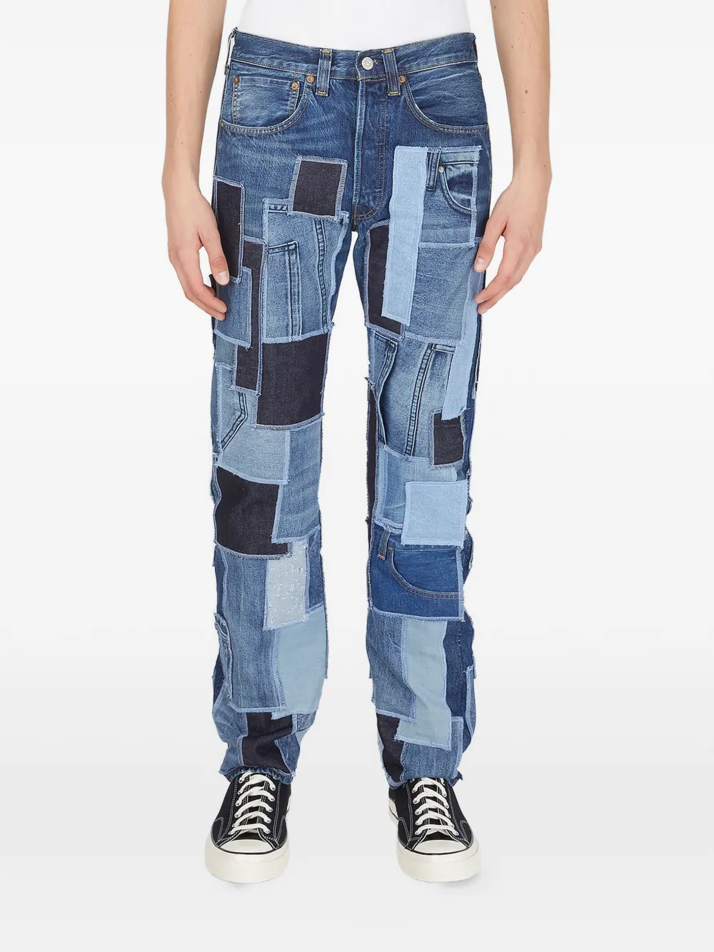 DRx FARMAxY FOR LN-CC x LEVI'S patchwork-construction jeans - Blu
