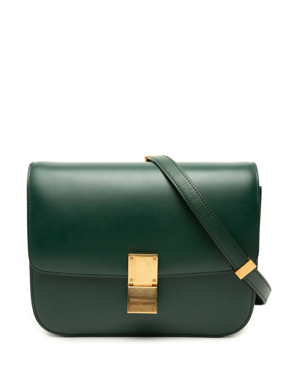 Celine Pre-Owned 2017 Medium Calfskin Classic Box crossbody bag - Green