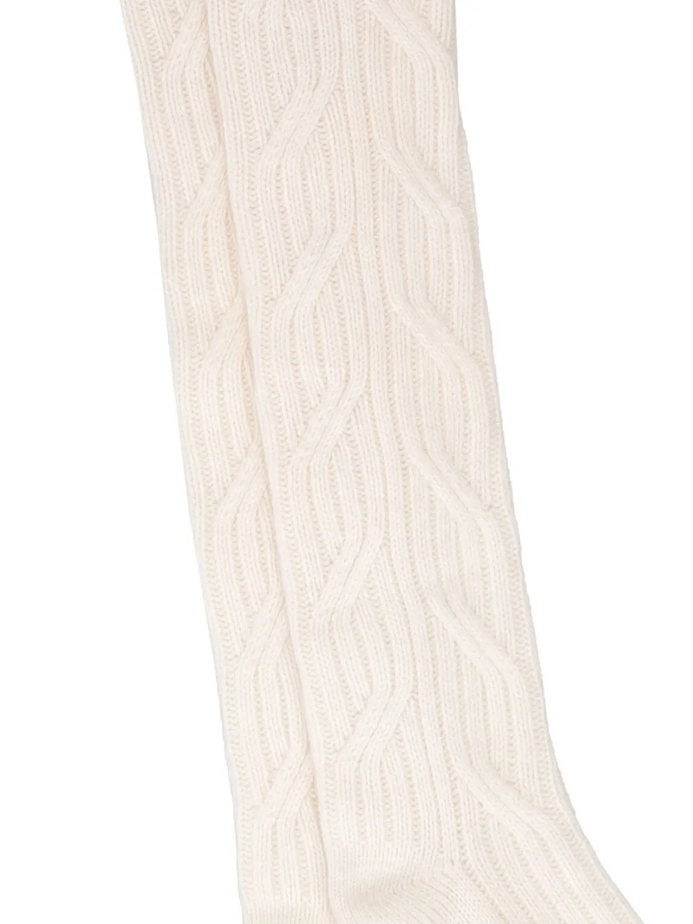La-Rose Kabelgebreide sokken Beige