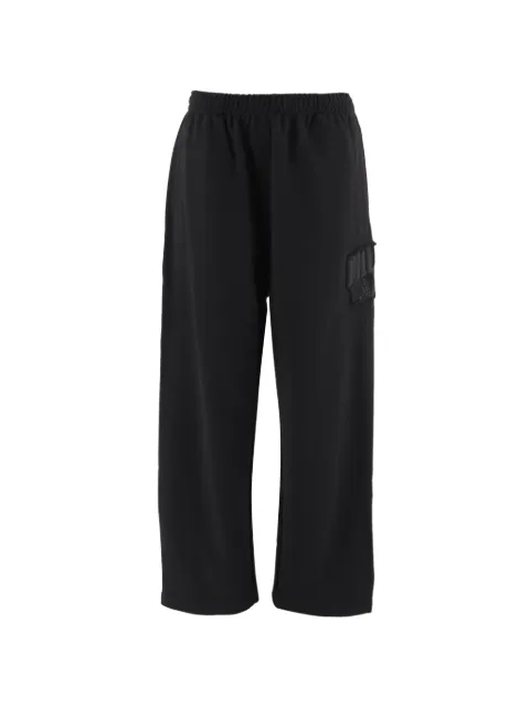 Billionaire logo-patch wide-leg trousers