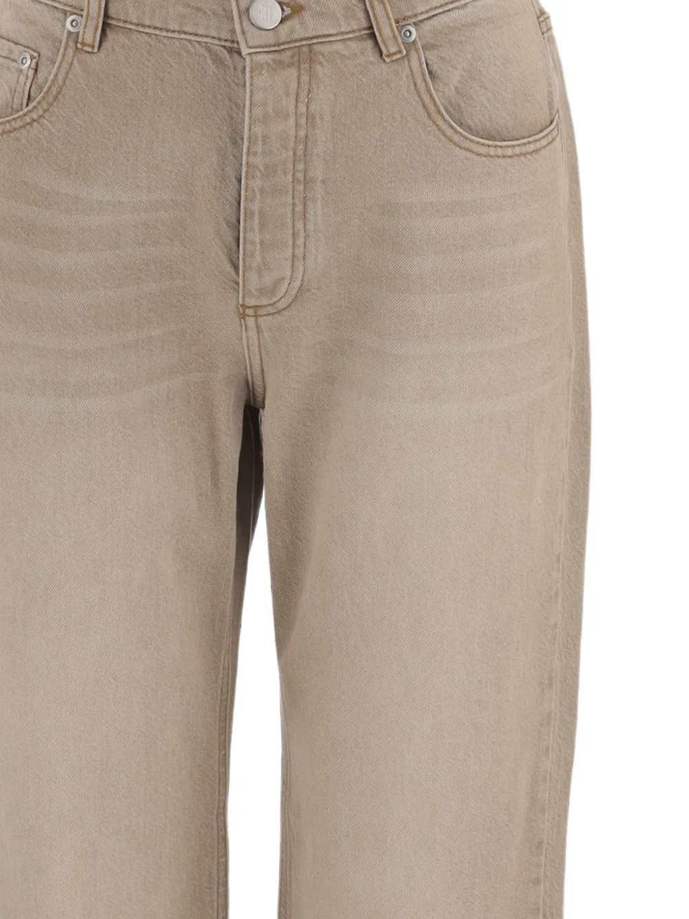 By Malene Birger Straight jeans met gewassen effect Beige
