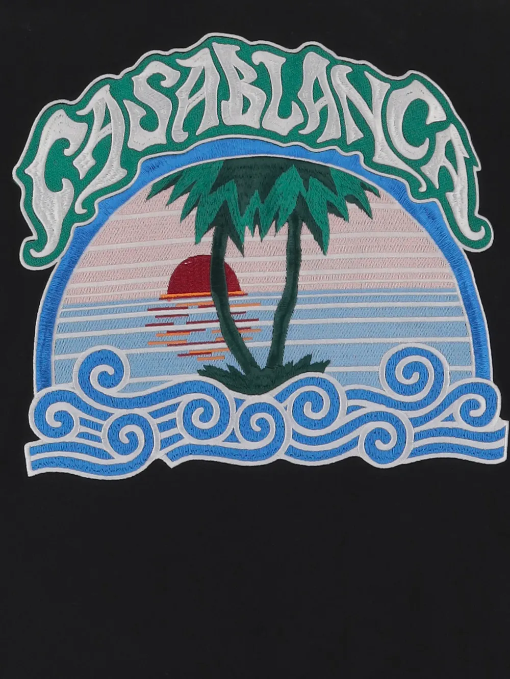 Casablanca Katoenen sweater met borduurwerk Zwart