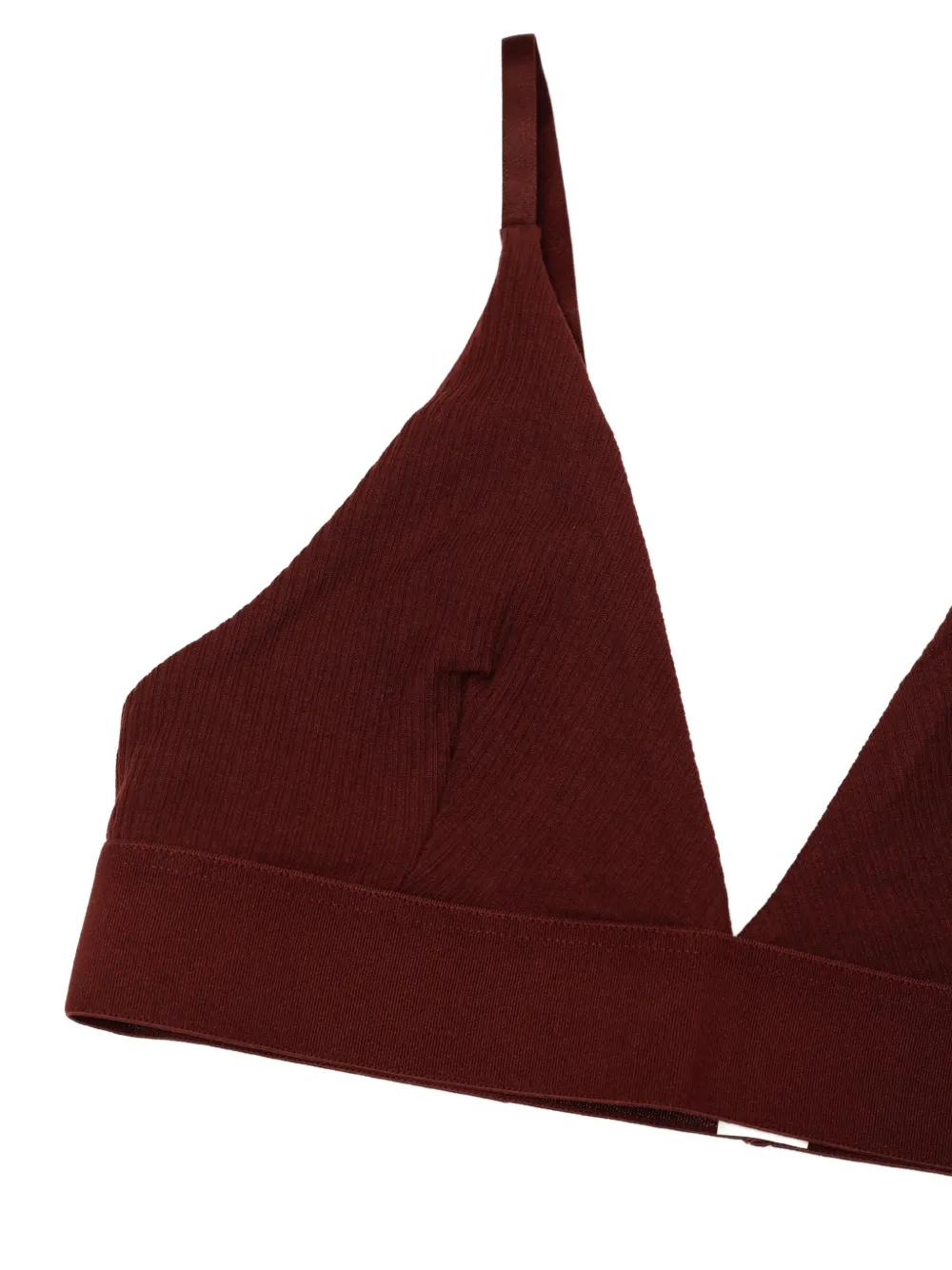 Baserange Geribbelde triangel bh Rood