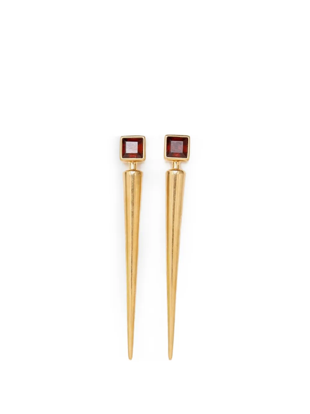 Jil Sander stone-embellished drop earrings - Gold