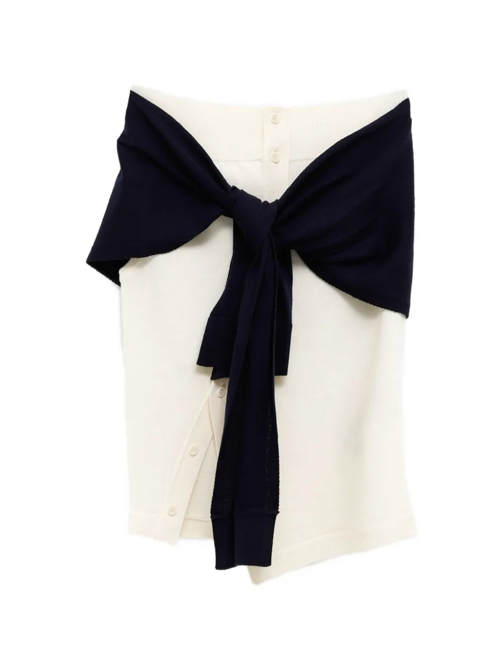 JW Anderson Gelaagde top met geknoopt detail Beige