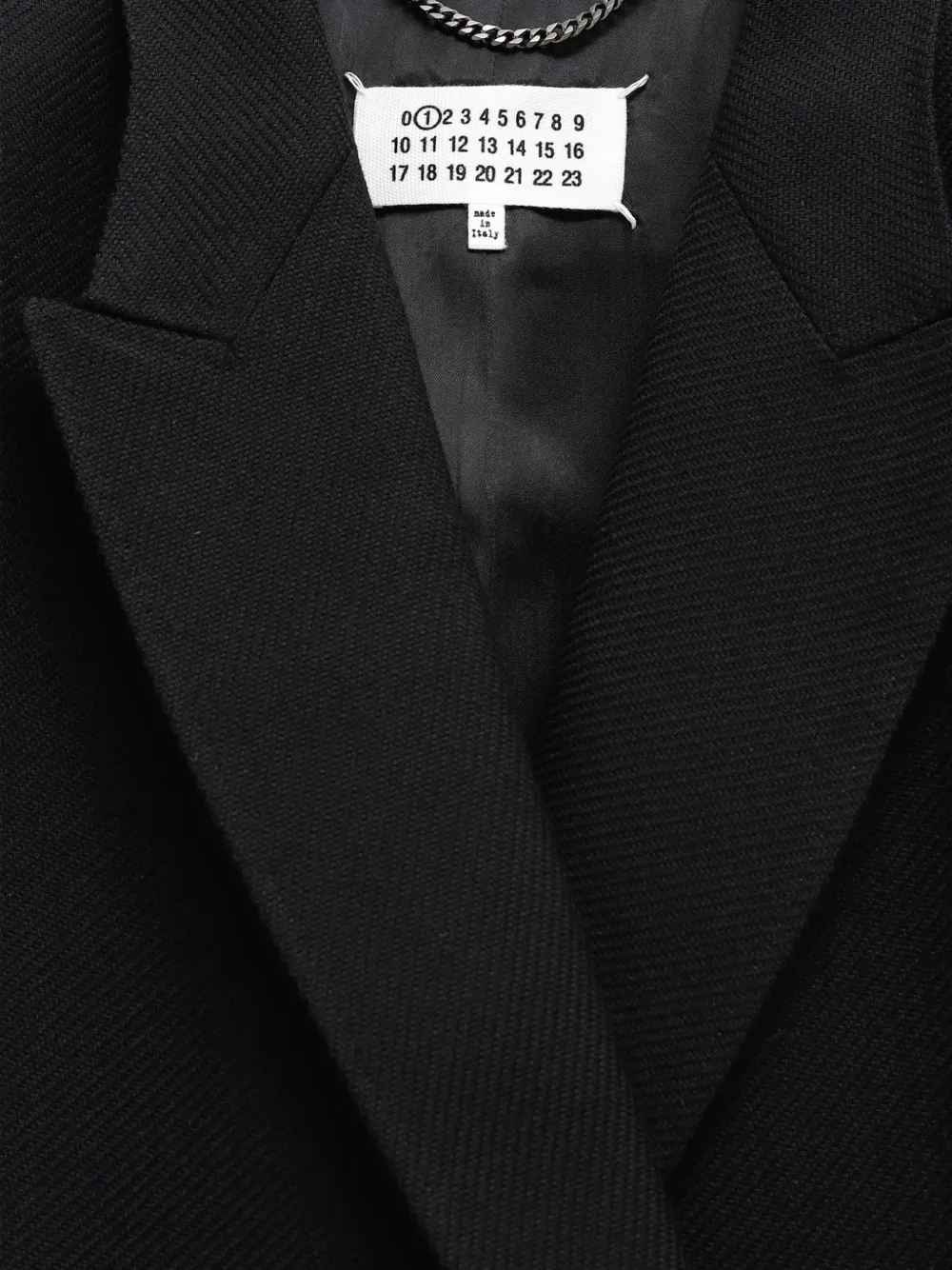 Maison Margiela Jas met dubbele rij knopen en stiksels Zwart