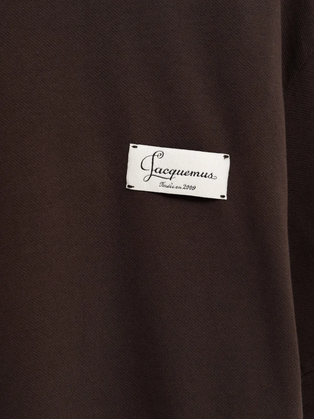 Jacquemus Montaigne T-shirt met logo-patch Bruin
