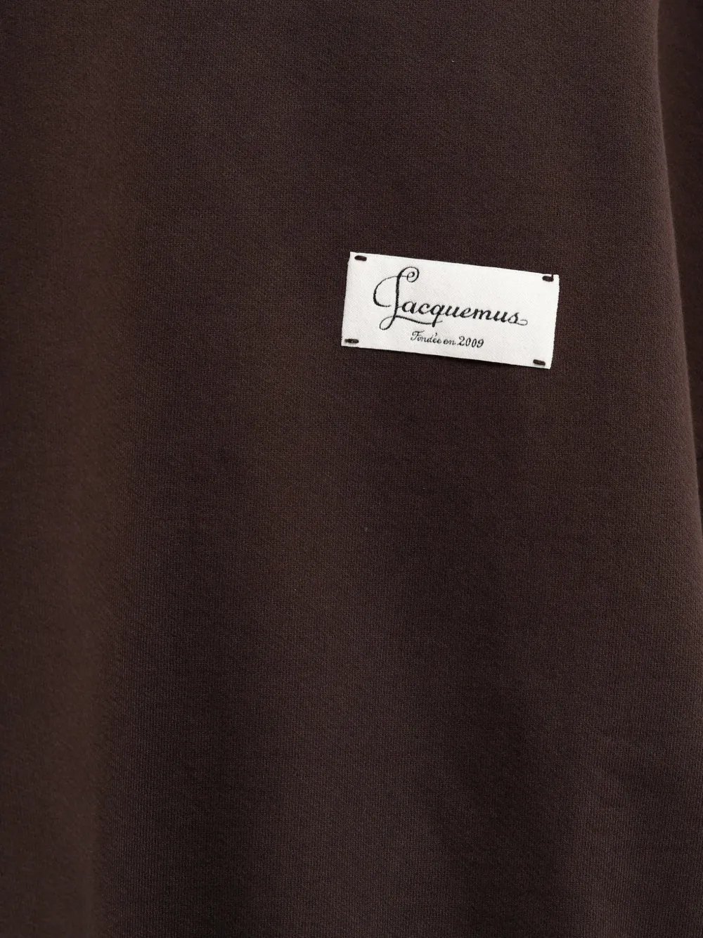 Jacquemus Ruban sweater met verlaagde schouders en logo-patch Bruin