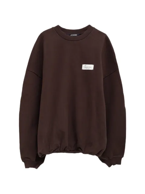 Jacquemus Ruban logo-patch drop-shoulder sweatshirt