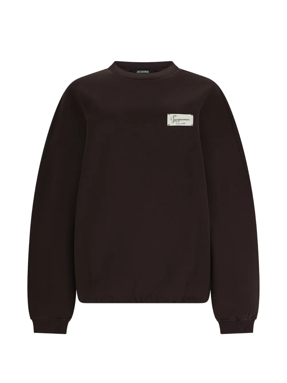 Jacquemus Ruban sweater met verlaagde schouders en logo-patch Bruin