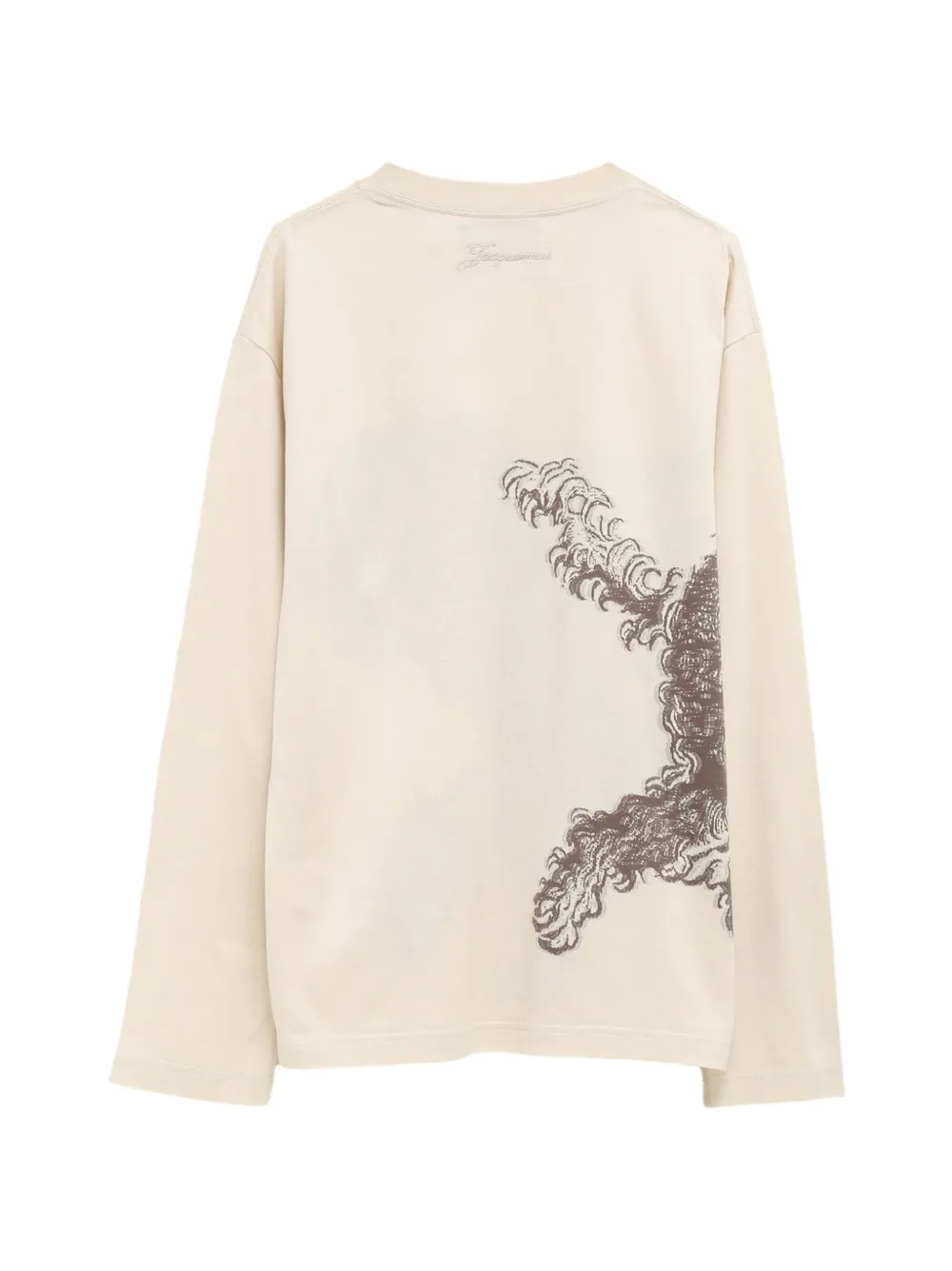 Jacquemus Bichon T-shirt met grafische print en lange mouwen Beige