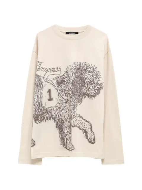 Jacquemus langærmet Bichon T-shirt med grafisk tryk