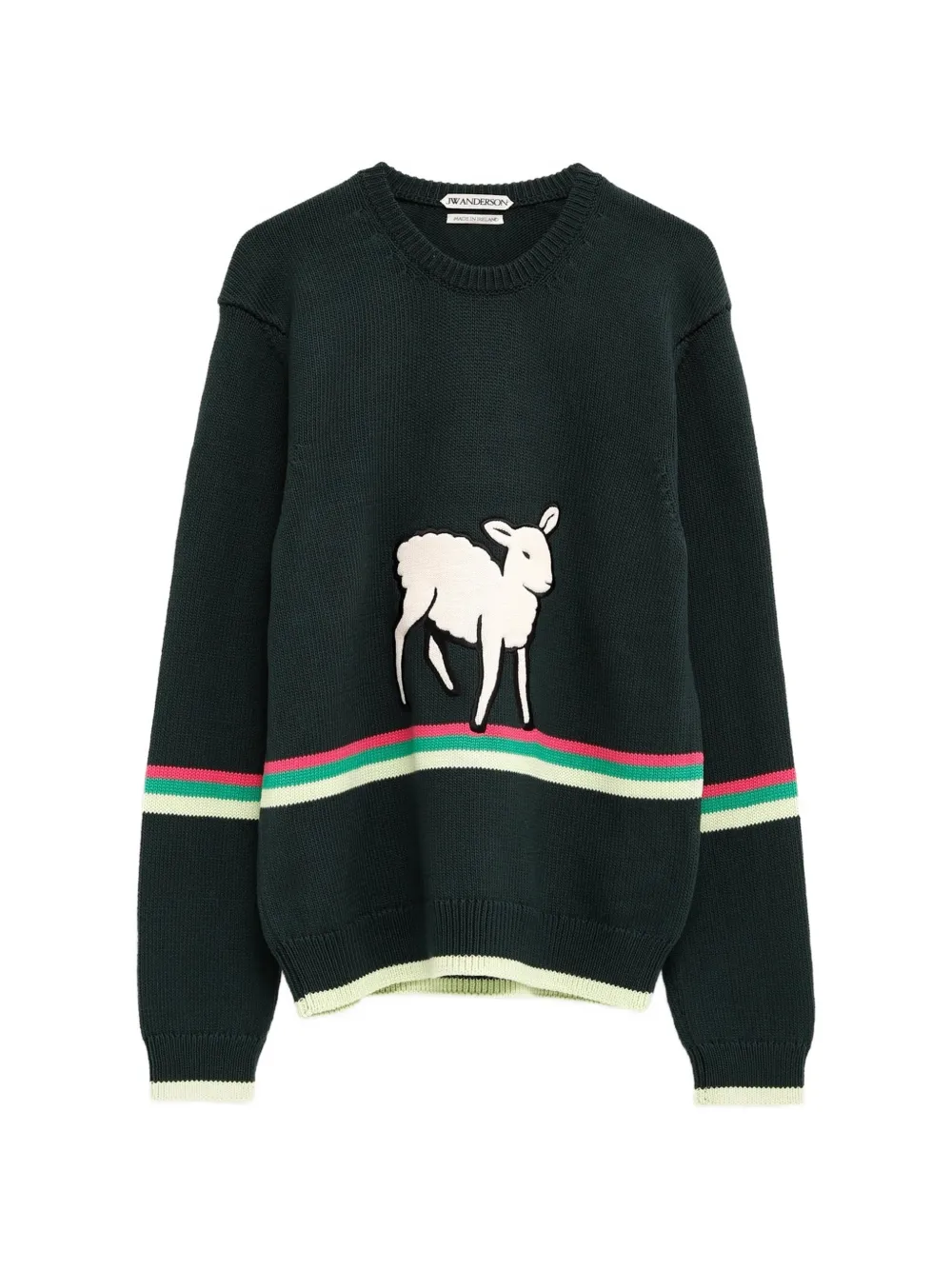 JW Anderson sheep-patch sweater - Green