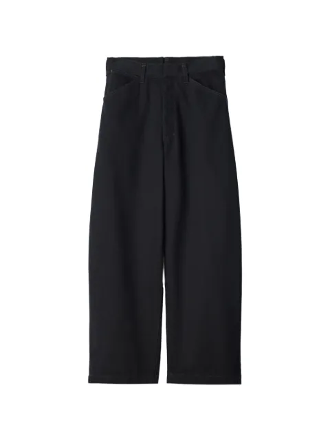 LEMAIRE contrast-stitch straight-leg trousers