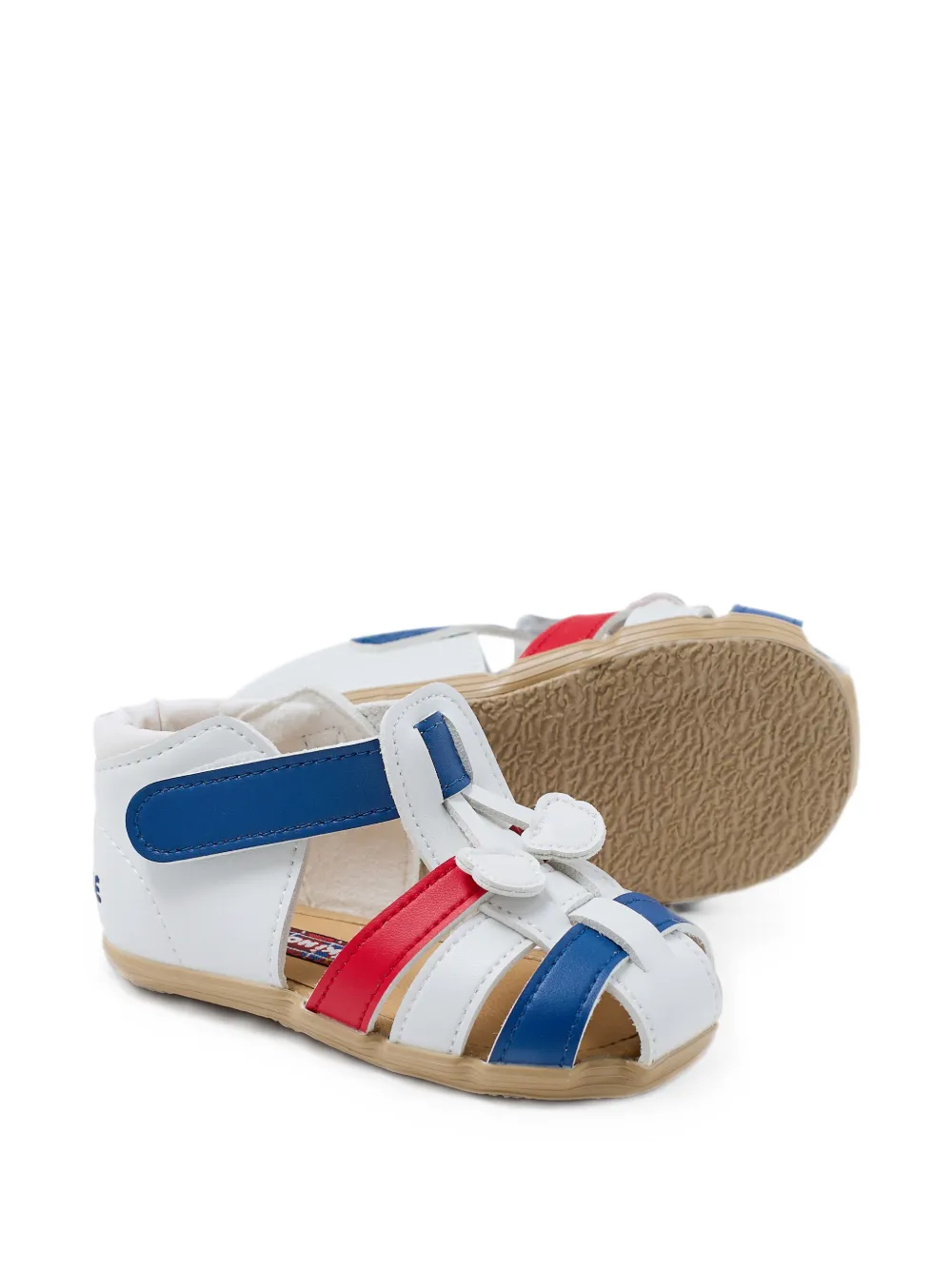 Miki House touch-strap sandals Wit