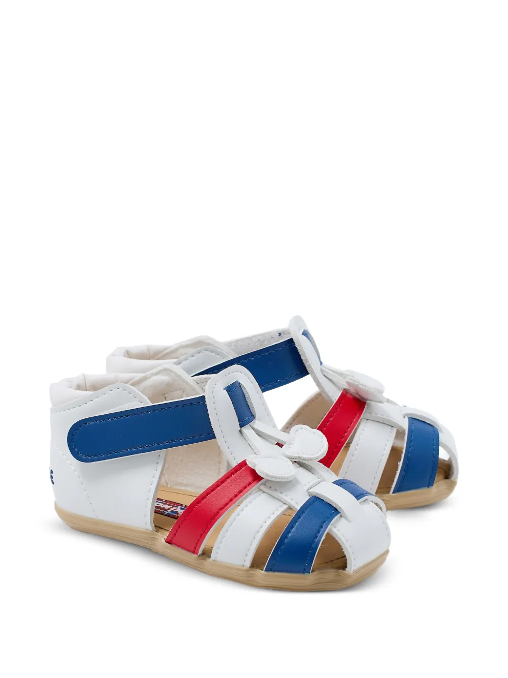Miki House touch-strap sandals Wit
