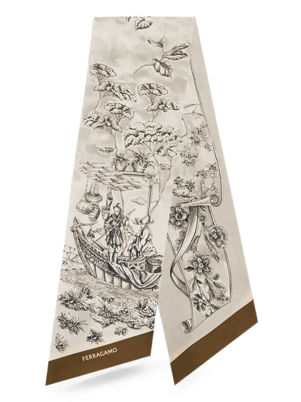  Ferragamo Bufanda Con Estampado Voyage - Neutro 