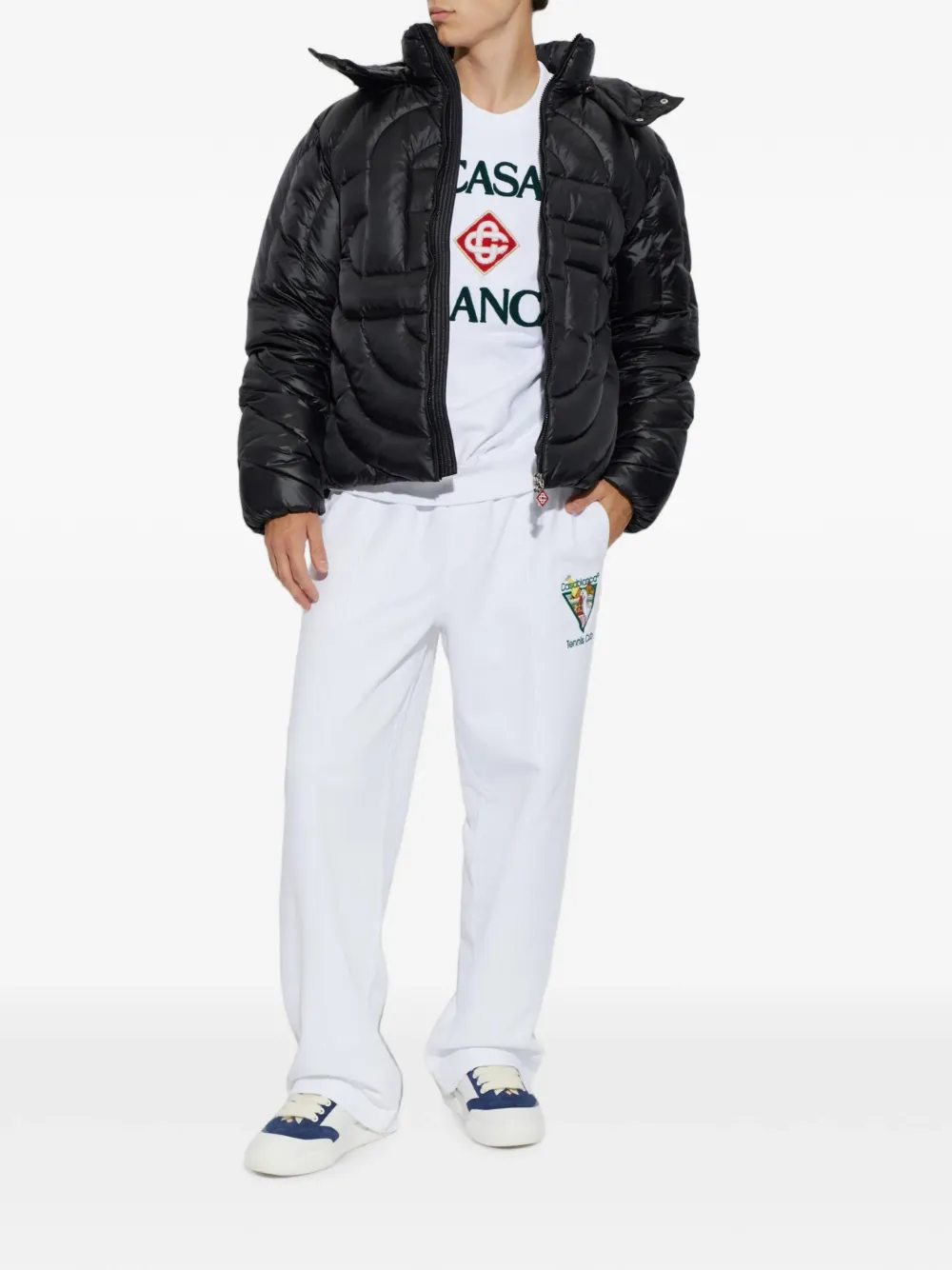 Casablanca Diamond sweater met geborduurd logo Wit