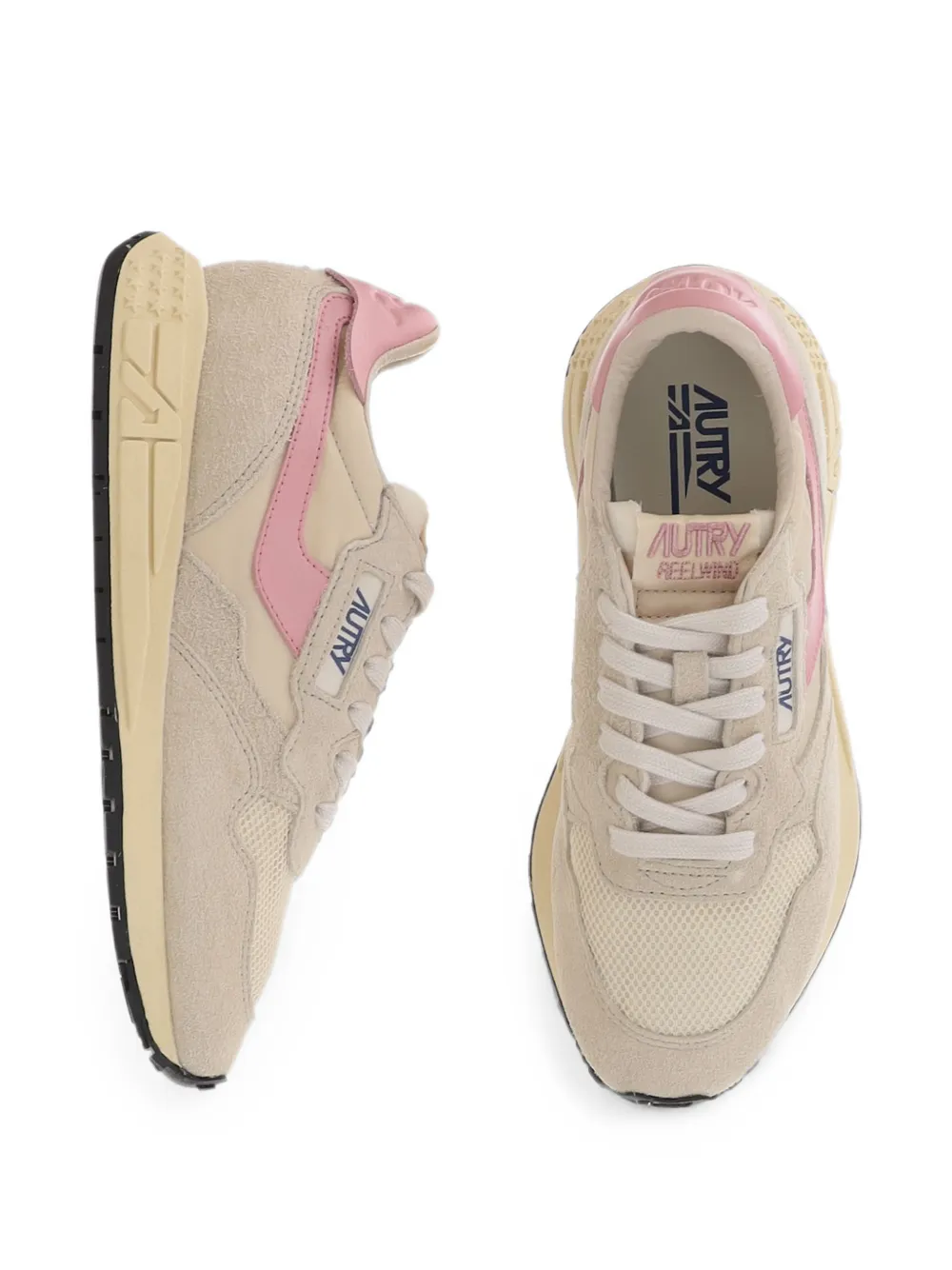 Autry panelled low-top sneakers Beige