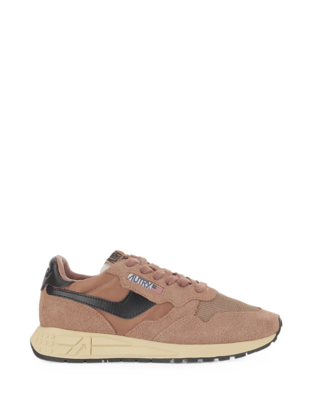 Autry Reelwind suede-panel sneakers Beige