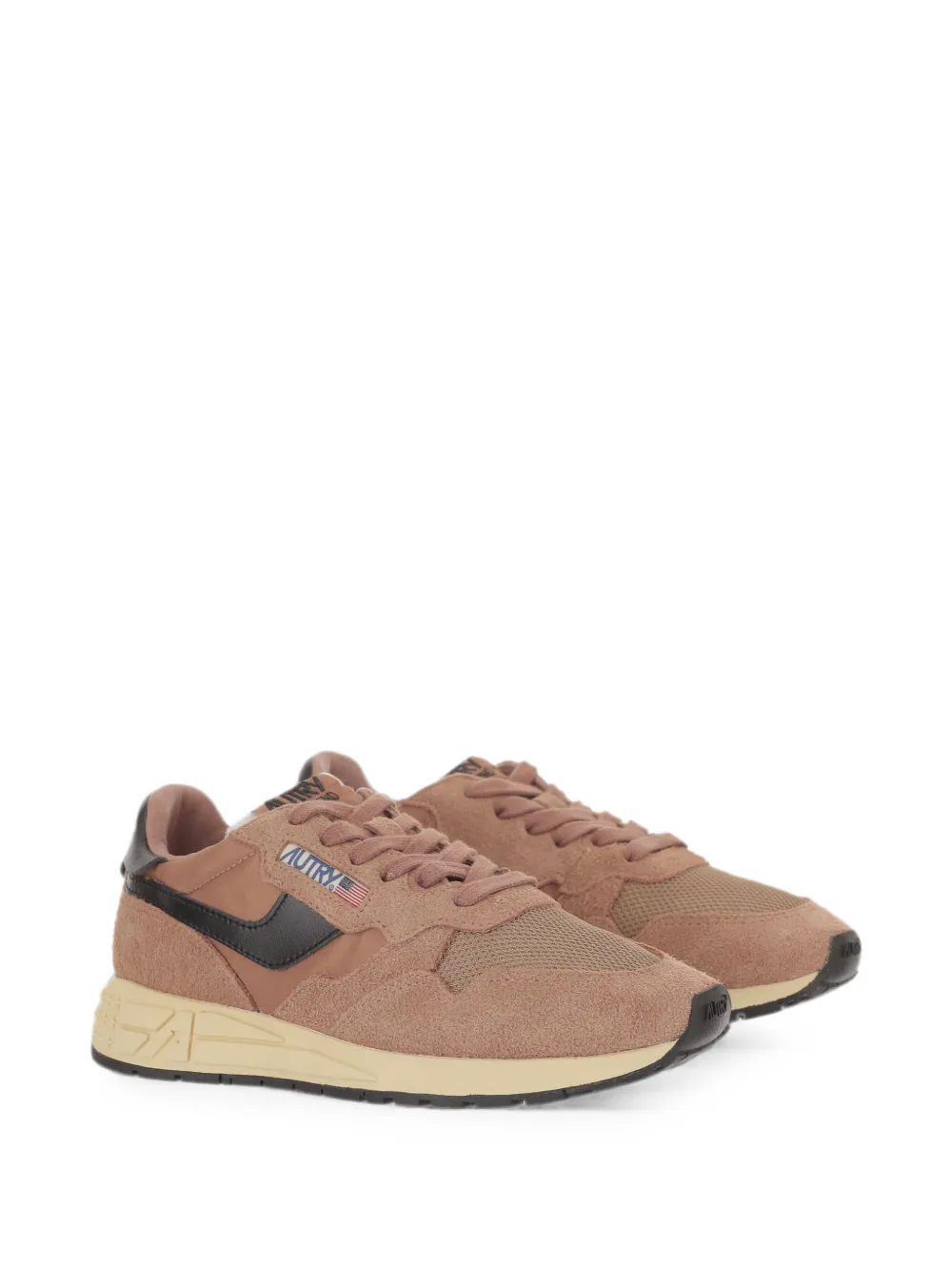 Autry Reelwind suede-panel sneakers Beige