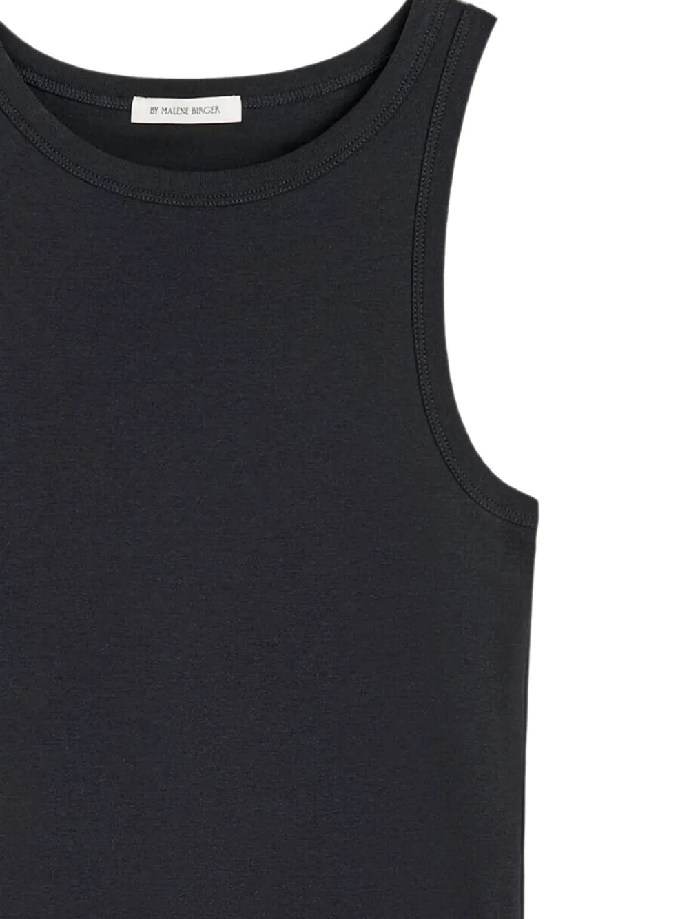 By Malene Birger Mani tanktop met geborduurd logo Zwart