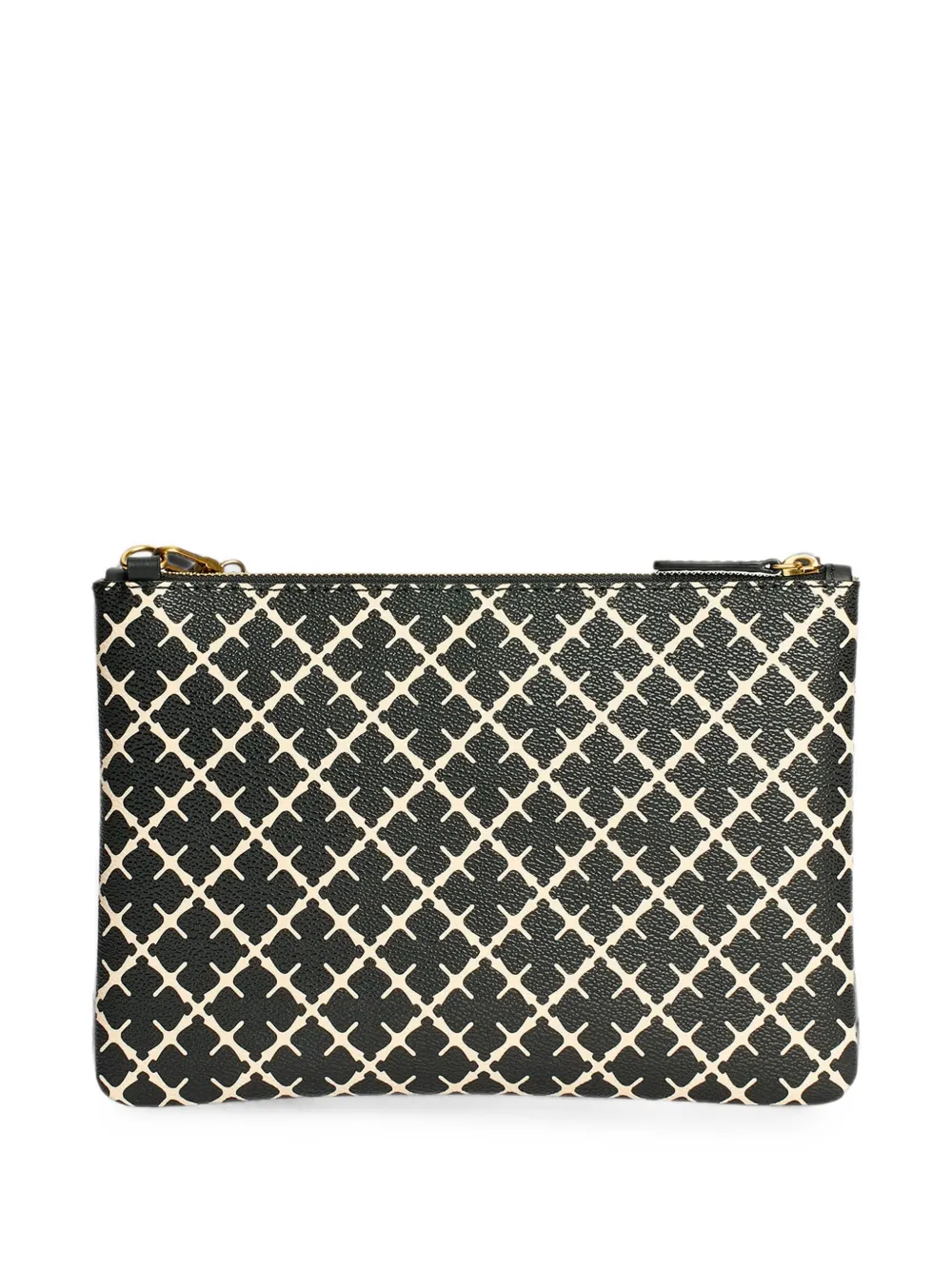 By Malene Birger Ivy clutch met geometrisch patroon Zwart