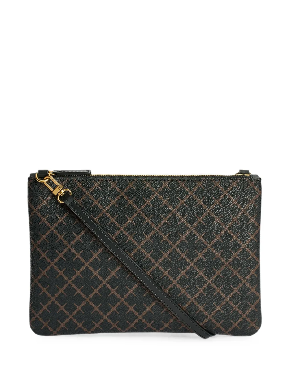By Malene Birger Ivy geometric-pattern clutch bag - Nero