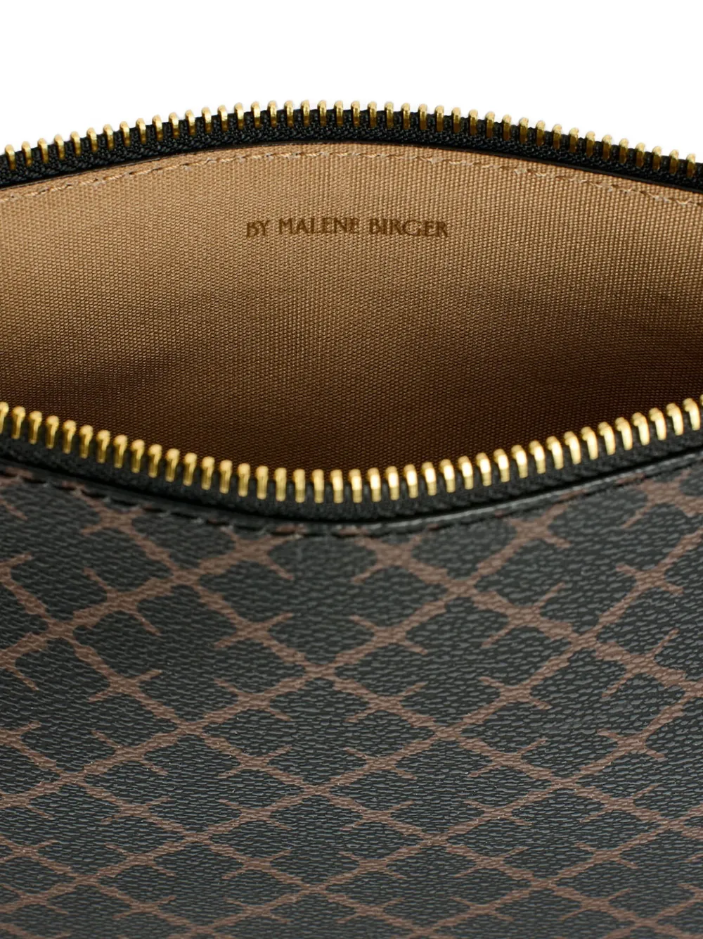 By Malene Birger Ivy clutch met geometrisch patroon Zwart