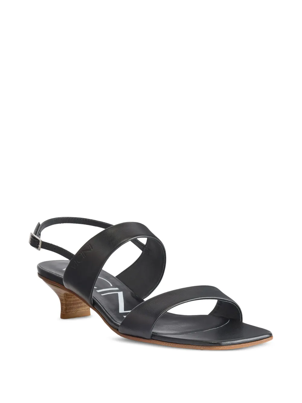 Giuseppe Zanotti Slingback sandalen met vierkante neus Zwart