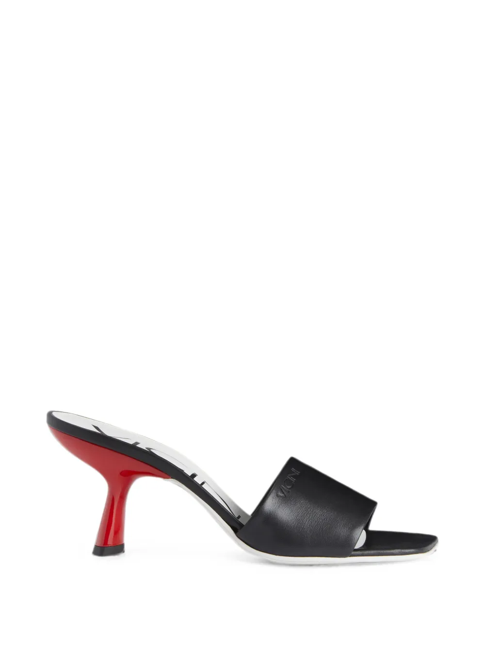 Giuseppe Zanotti sculptural-heel square-toe mules Zwart