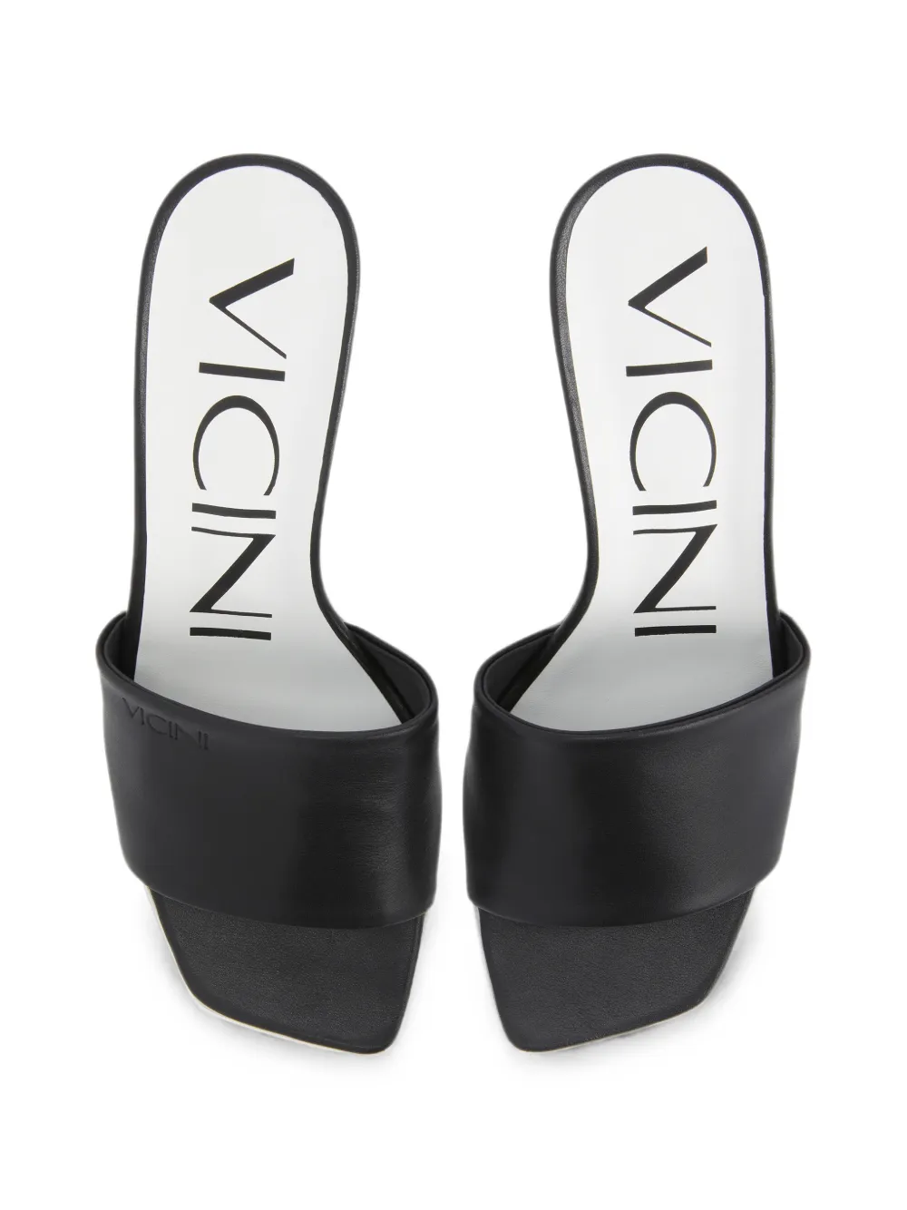 Giuseppe Zanotti sculptural-heel square-toe mules Zwart