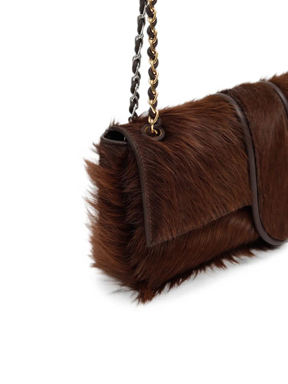 Jacquemus Le Bambino schoudertas van imitatiebont Bruin