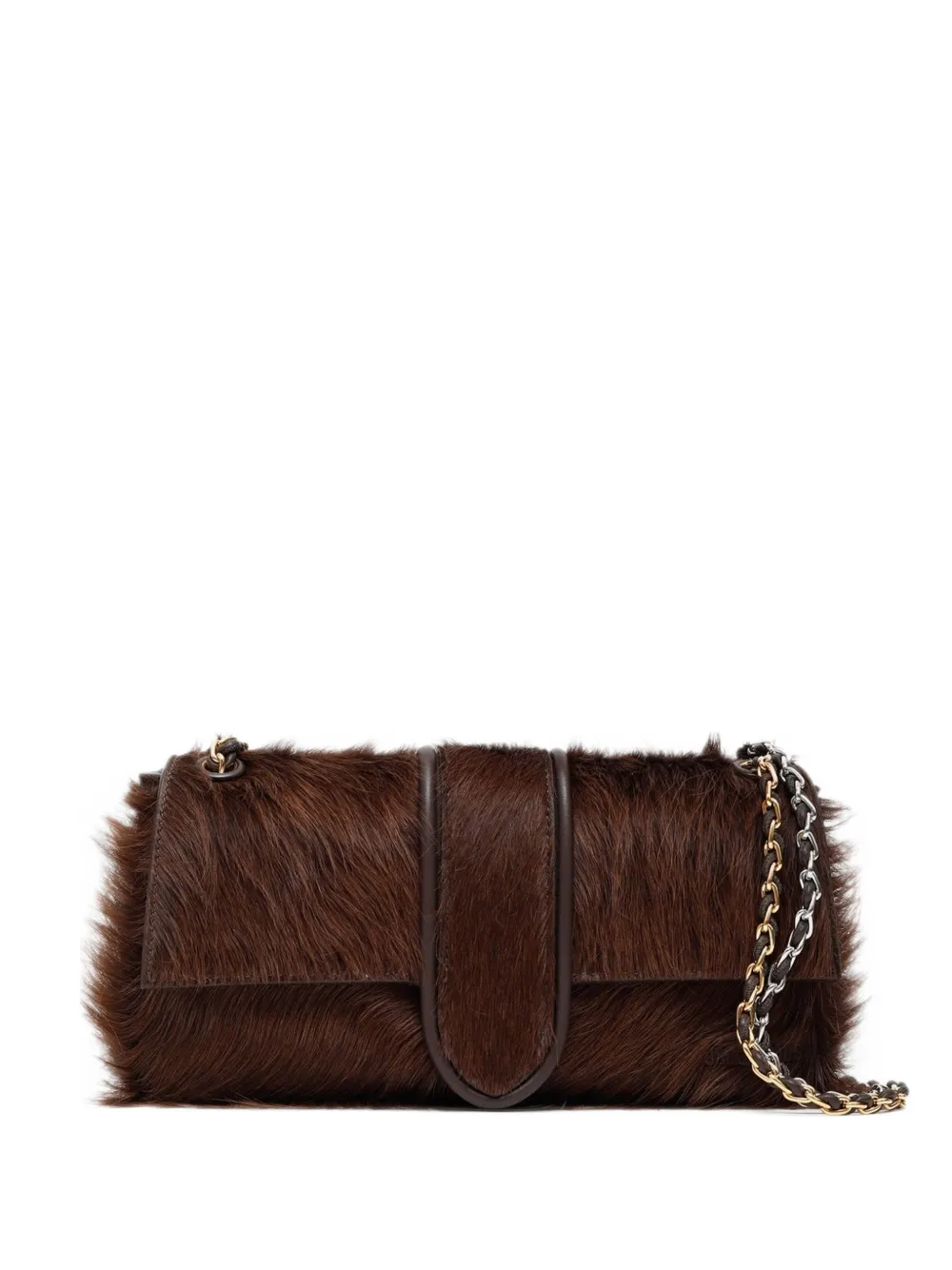 Jacquemus fur chain-link shoulder bag · OS