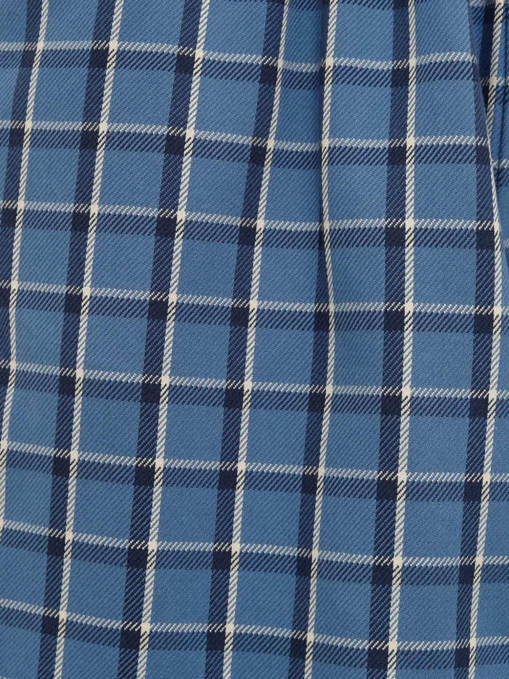 Baserange Claude plaid wide-leg trousers Blauw